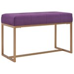 VIDAXL Banc 80 cm Violet Velours