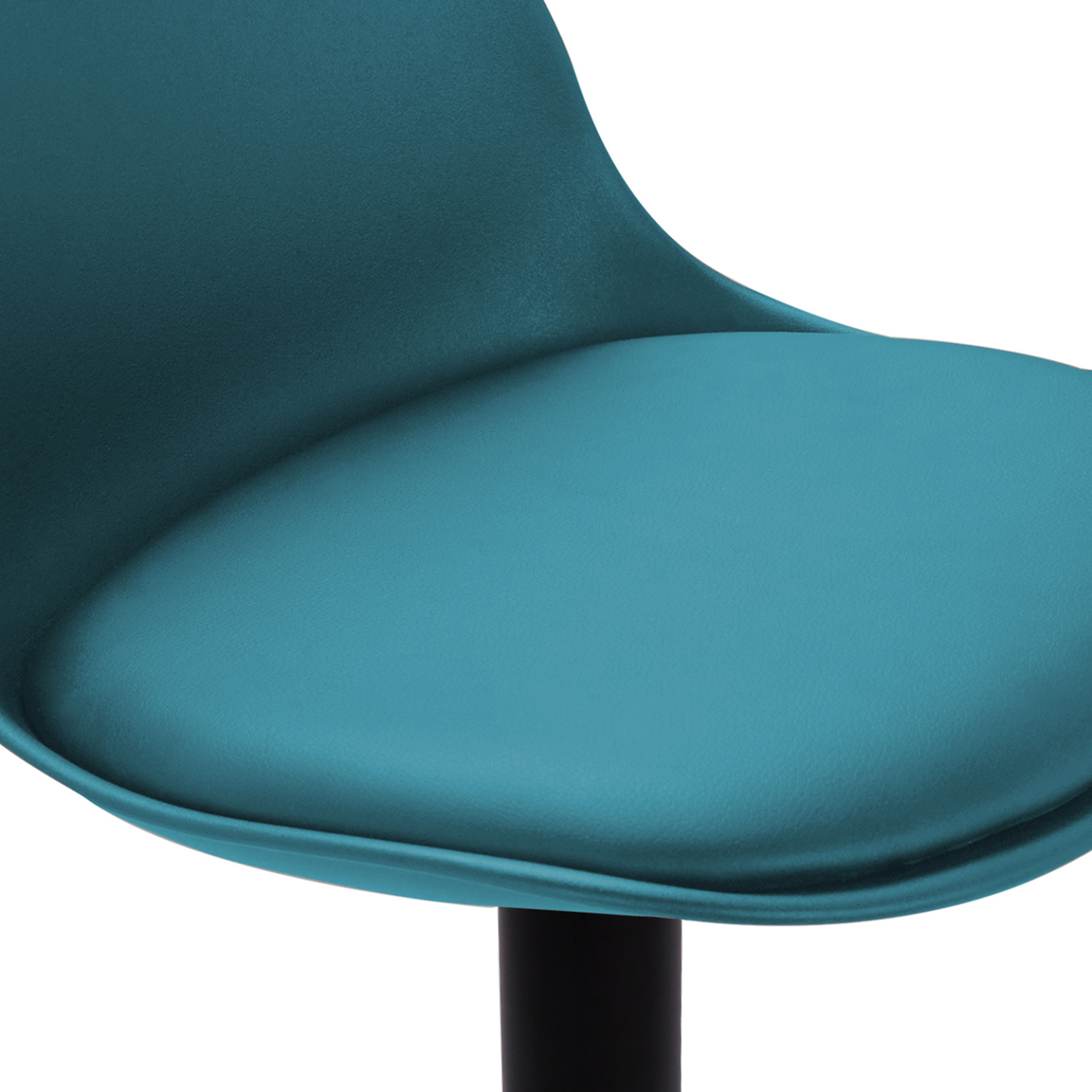 Voir la diapositive 5 : ID MARKET Lot de 2 tabourets de bar karl design bleu canard pied noir