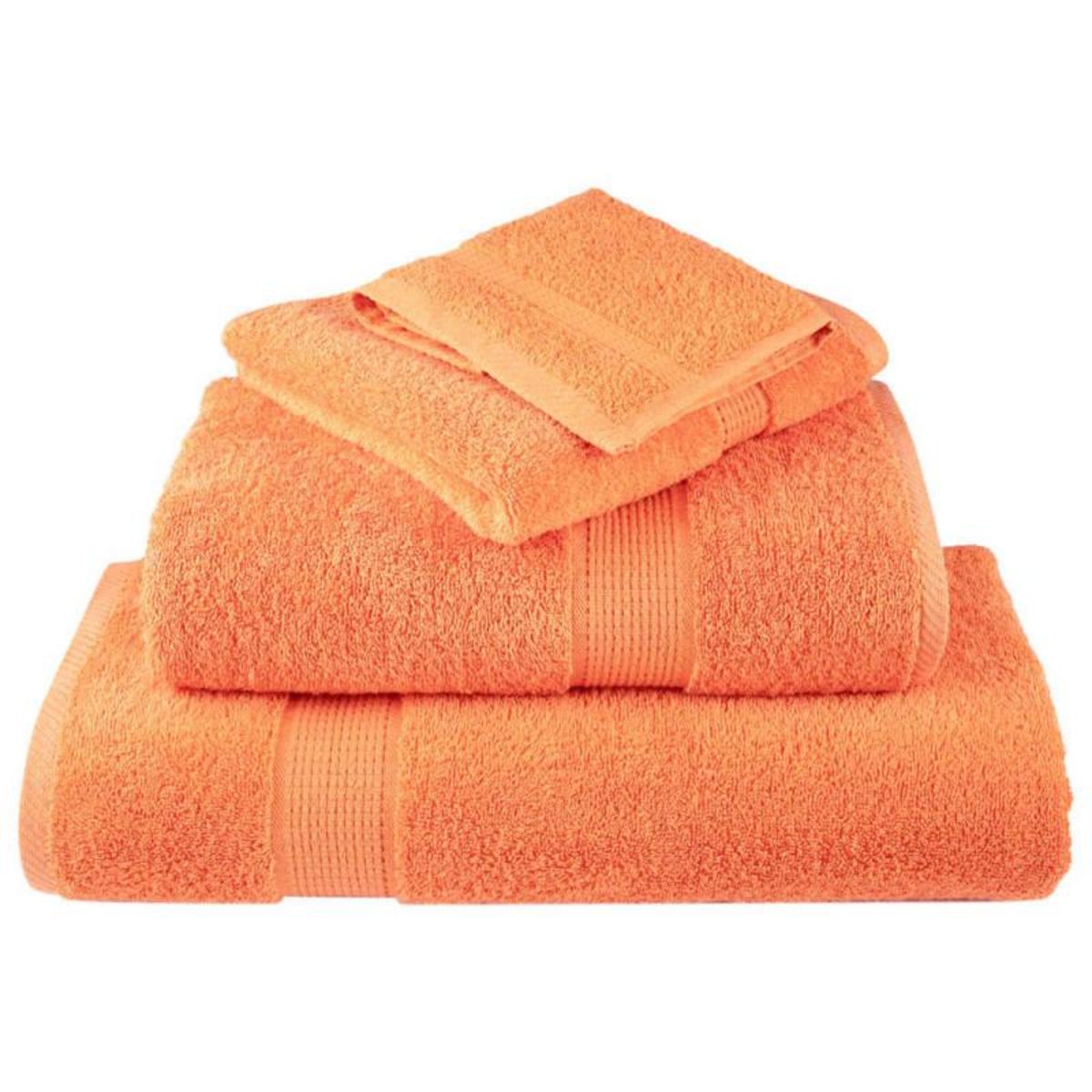 VIDAXL Serviettes de qualité supérieure SOLUND 4 pcs orange 600 g m²