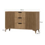 Voir la diapositive 4 : BEST MOBILIER Portmore - buffet bas - effet bois - 3 tiroirs et 2 portes - 150 cm