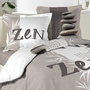 Voir la diapositive 2 : Paris Prix Parure de Lit 3 Pièces  Galets Zen  240x220cm Taupe
