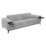 Voir la diapositive 2 : Paris Prix Canapé 3 Places Velours Côtelé  Chris  230cm Gris