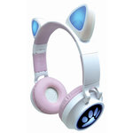 Lexibook Casque sans fil rechargeable lumineux avec oreilles de chat