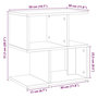 Voir la diapositive 6 : VIDAXL Table de chevet chene artisanal 50x30x51,5 cm bois d'ingenierie