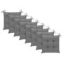 Voir la diapositive 4 : VIDAXL Chaises a manger d'exterieur lot de 8 et coussins Acacia massif
