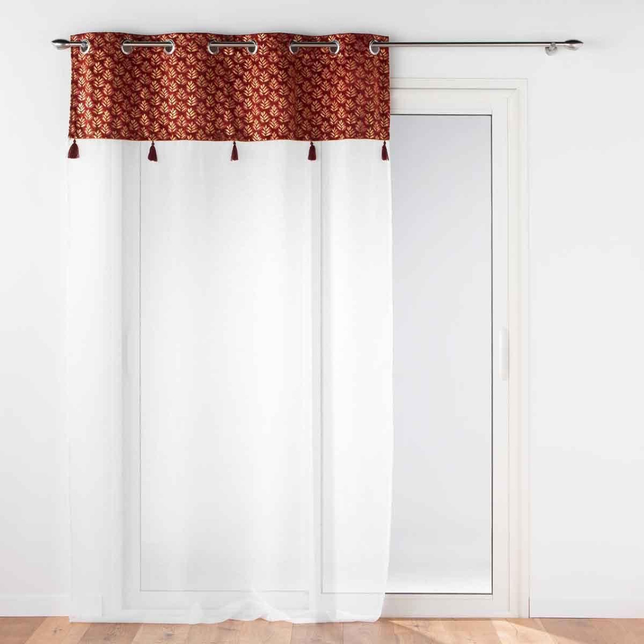 Douceur d'Intérieur Rideau voilage à œillets  evie  140x280cm bordeaux