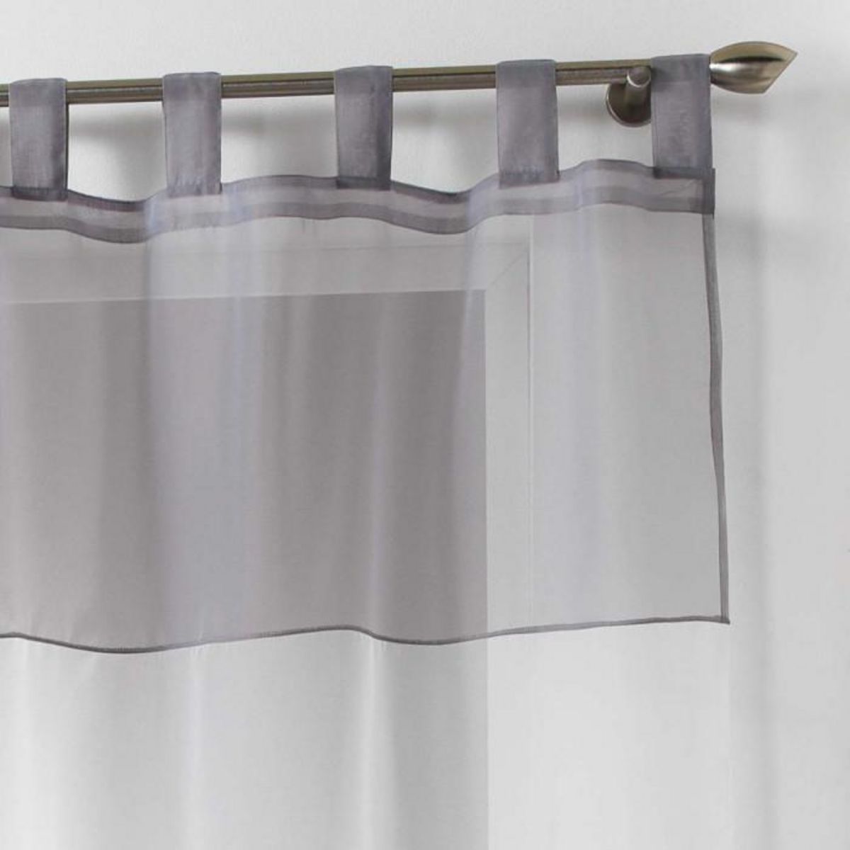 Paris Prix Rideau Voilage  Duo  140x240cm Blanc & Gris