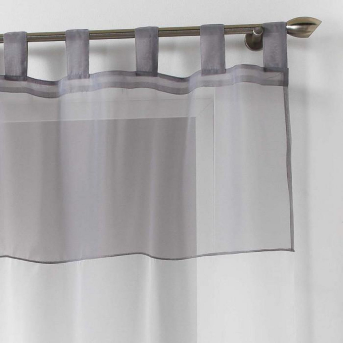 Paris Prix Rideau Voilage  Duo  140x240cm Blanc & Gris