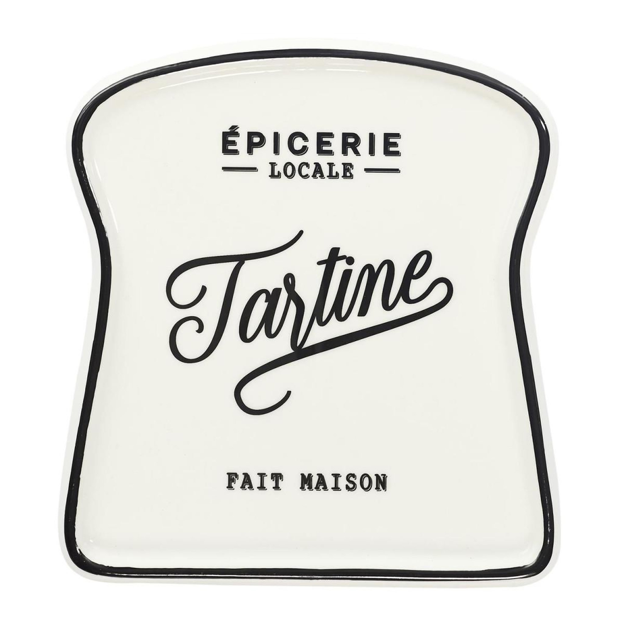The Home Deco Factory Lot de 6 assiettes pour toast  brooklyn  17cm blanc