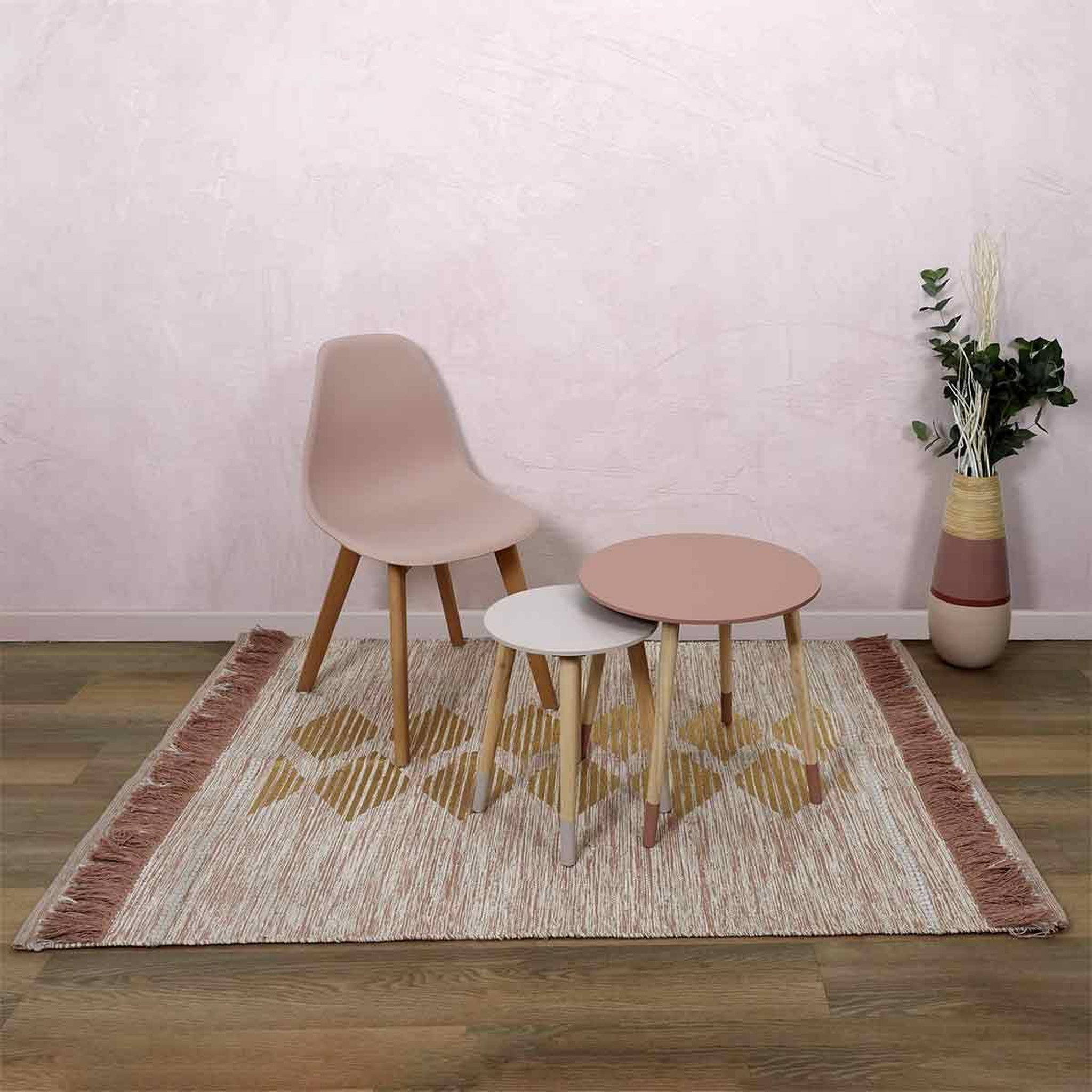 Voir la diapositive 3 : The Home Deco Factory Tapis de salon  imprimé  120x170cm nude & or