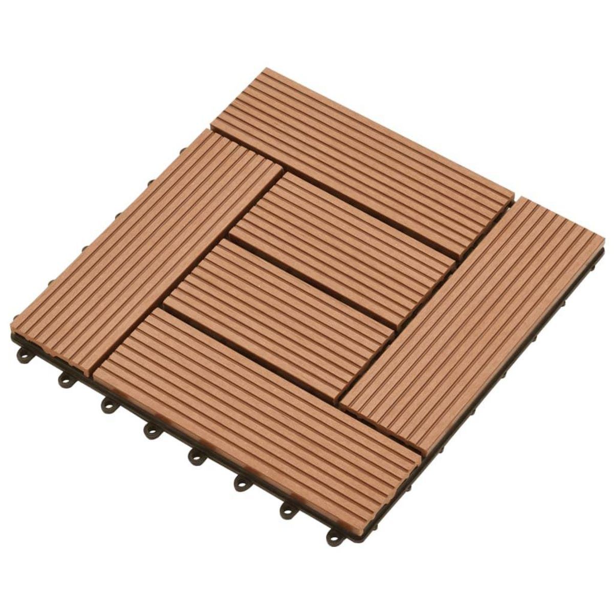 VIDAXL Carreaux de terrasse 30x30 cm 11 pcs Marron WPC 1 m2
