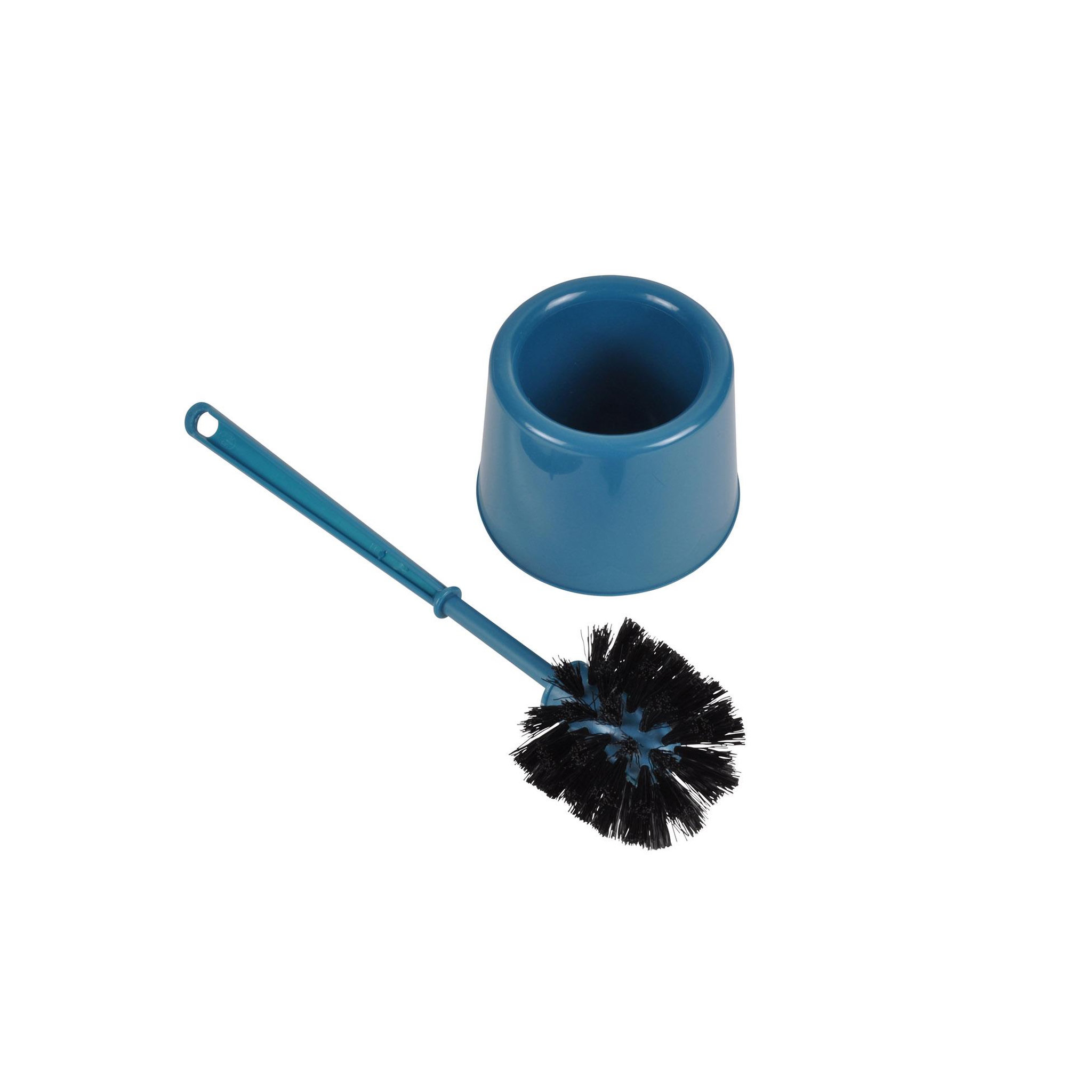 Eden Brosse de toilette plastique bleu paon
