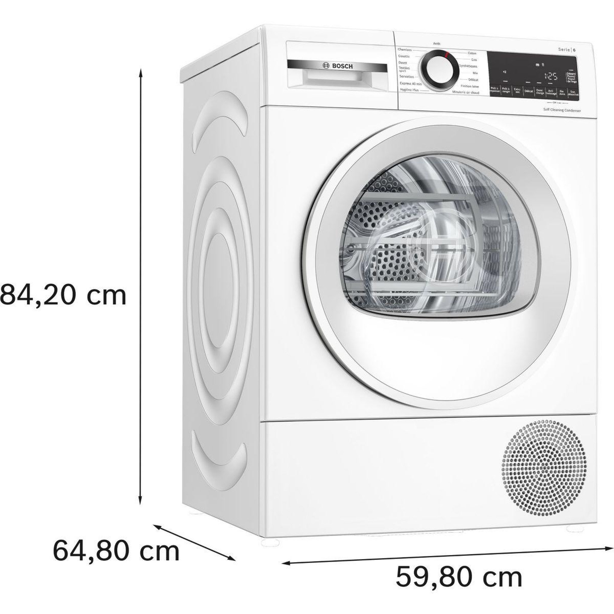 Voir la diapositive 5 : BOSCH Sèche linge pompe à chaleur WQG13500FR 9kg - Idéal famille & Ultra-silencieux & Sérénité