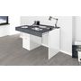 Voir la diapositive 3 : Bureau 1 porte 1 tiroir avec plateau coulissant et rangement 100 cm TAVIANO