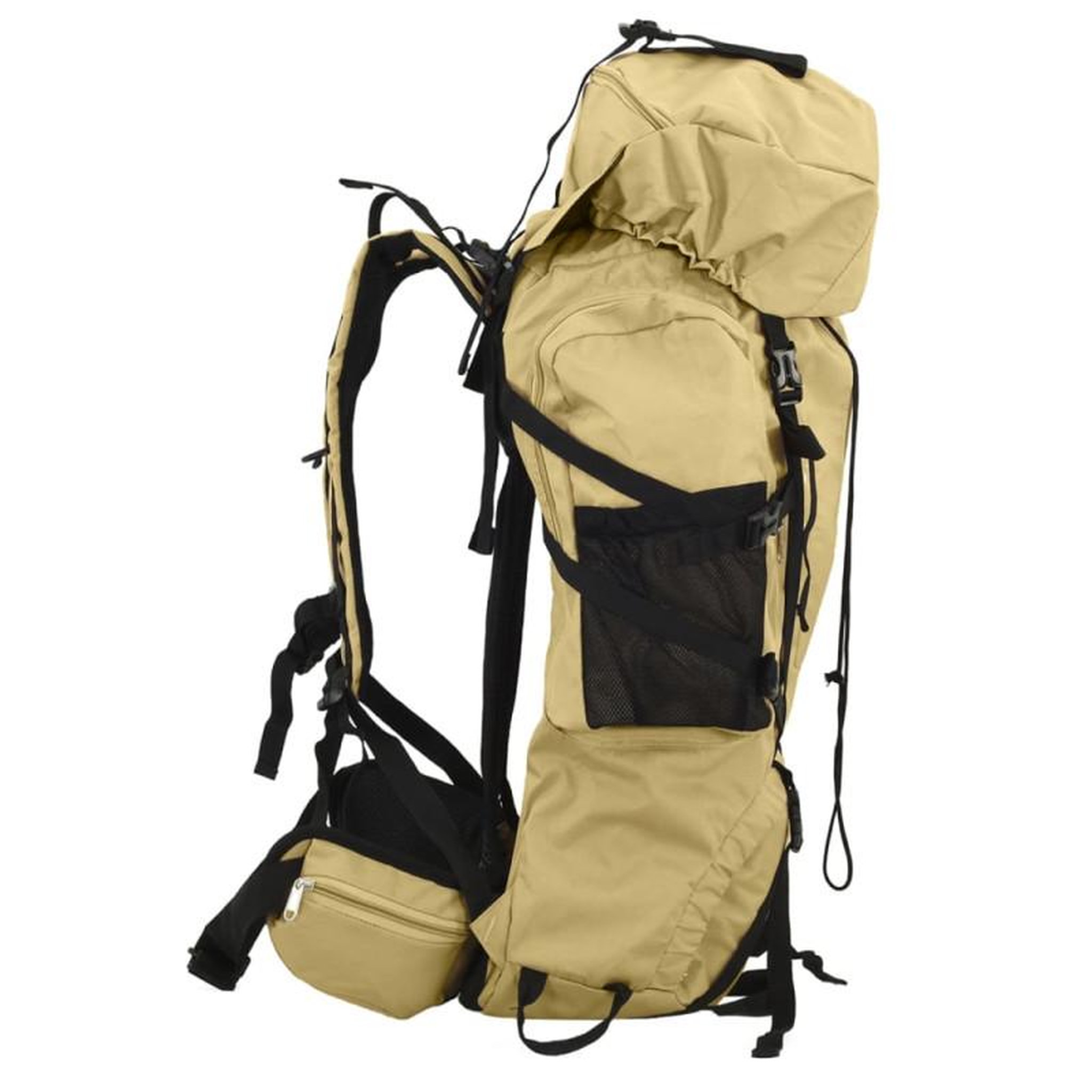 Voir la diapositive 2 : VIDAXL Sac à dos de randonnée kaki 100 L tissu oxford