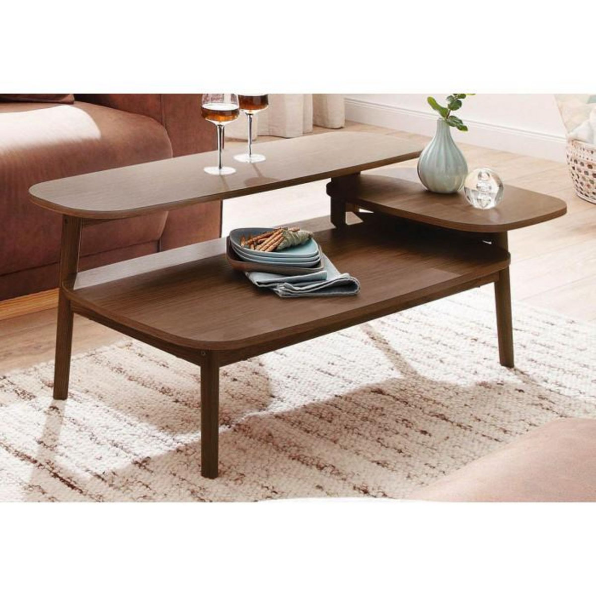 Paris Prix Table Basse en Bois  Eichberg  120cm Noyer