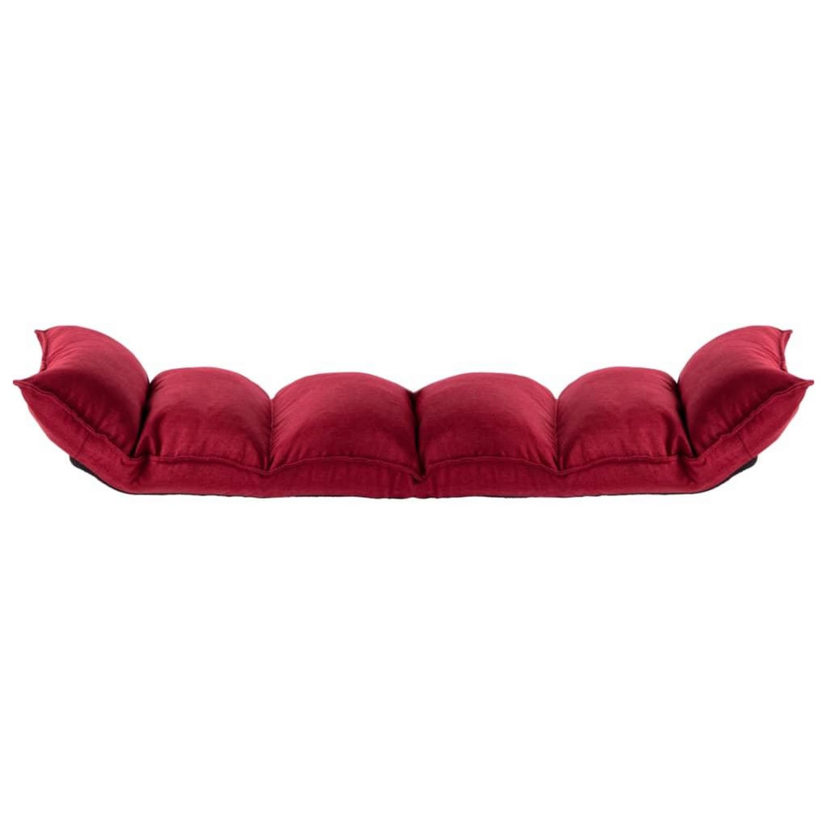VIDAXL Chaise pliable de sol Rouge bordeaux Tissu