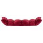Voir la diapositive 5 : VIDAXL Chaise pliable de sol Rouge bordeaux Tissu