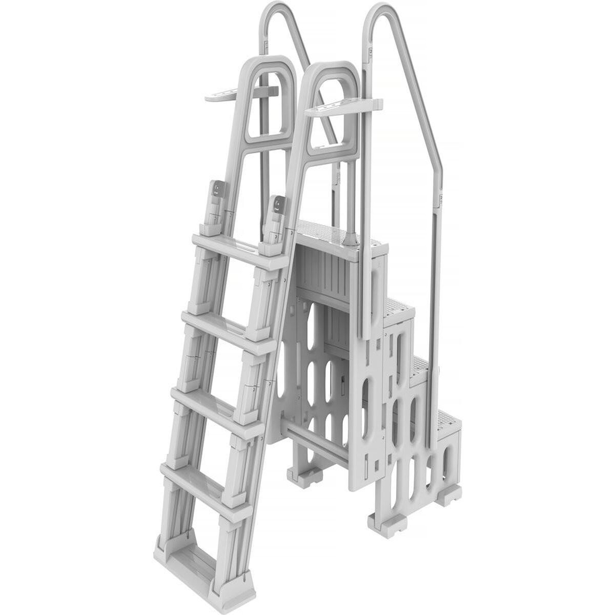 Habitat et Jardin Escalier double piscine  mario  avec système de sécurité enfant