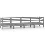 Voir la diapositive 2 : VIDAXL Salon de jardin 4 pcs Gris Bois de pin massif