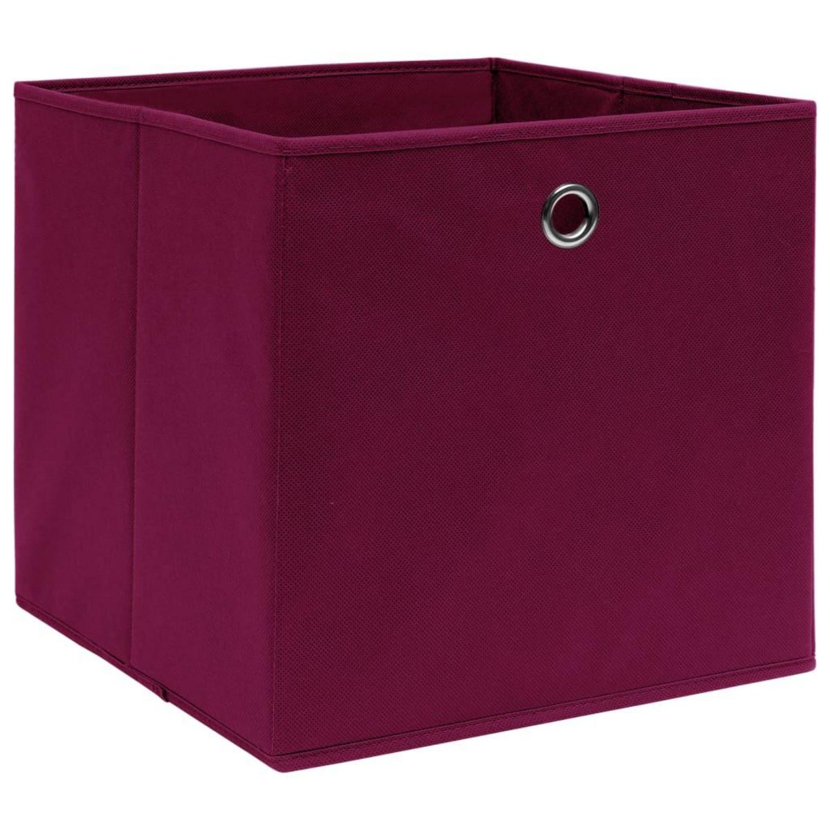 VIDAXL Boîtes de rangement 4 pcs Tissu intisse 28x28x28 cm Rouge fonce