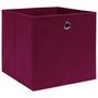 Voir la diapositive 2 : VIDAXL Boîtes de rangement 4 pcs Tissu intisse 28x28x28 cm Rouge fonce