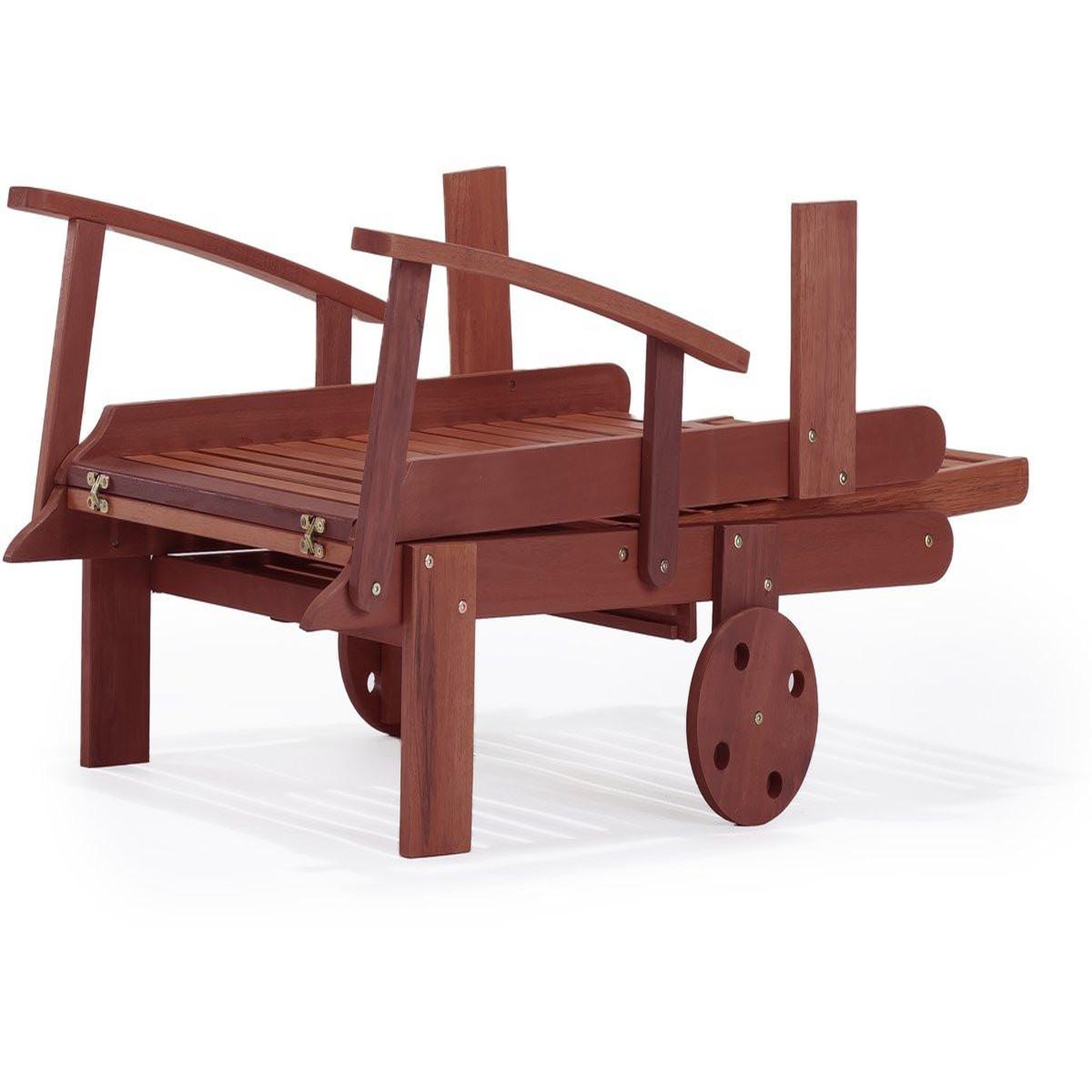 Voir la diapositive 4 : Habitat et Jardin Bain de soleil pliant en bois exotique  Tokyo  - Mohogany - Marron acajou - Lot de 4