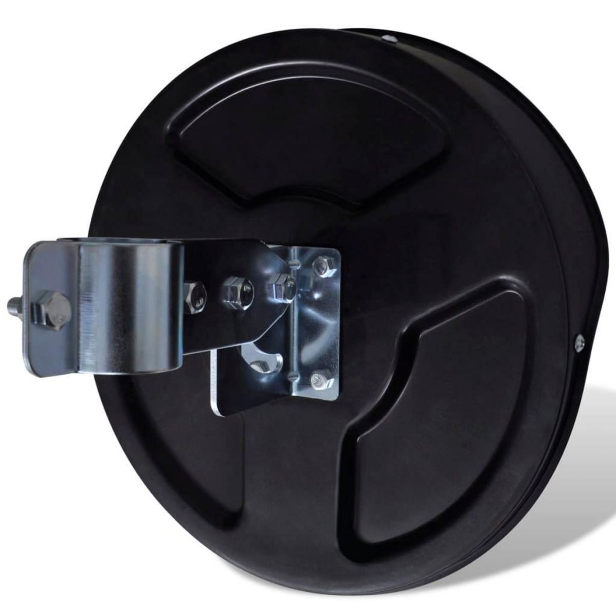 VIDAXL Miroir de trafic convexe d'exterieur Plastique PC Noir 30 cm