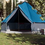 VIDAXL Tente familiale tipi 10 personnes bleu impermeable