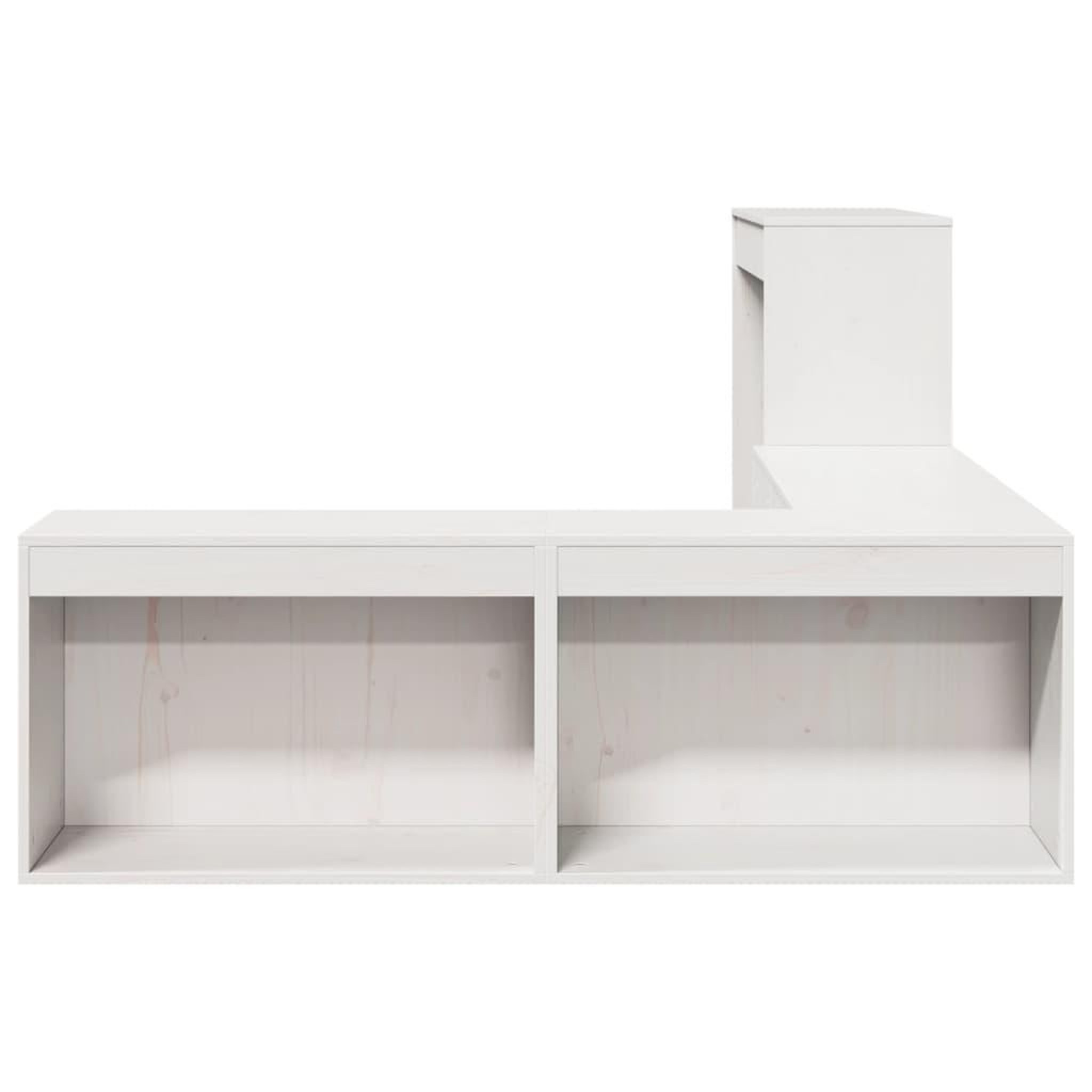 Voir la diapositive 5 : VIDAXL Table de chevet avec bureau blanc bois de pin massif