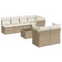 Voir la diapositive 2 : VIDAXL Salon de jardin avec coussins 8 pcs beige resine tressee