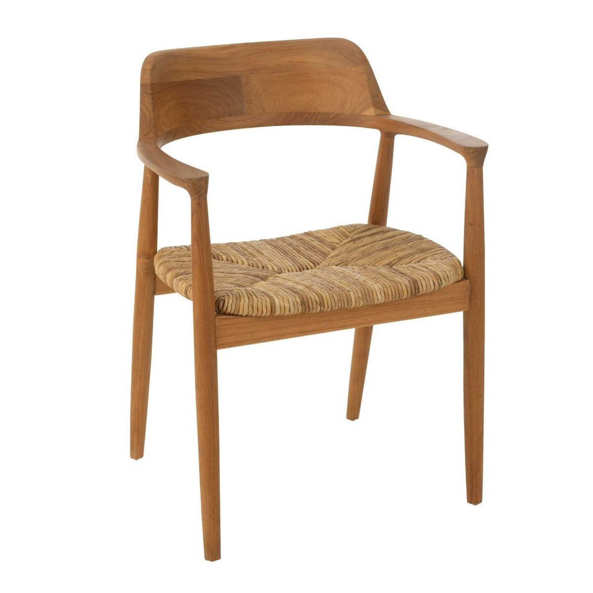 Voir la diapositive 1 : J-LINE Chaise en teck  hiro  77cm naturel