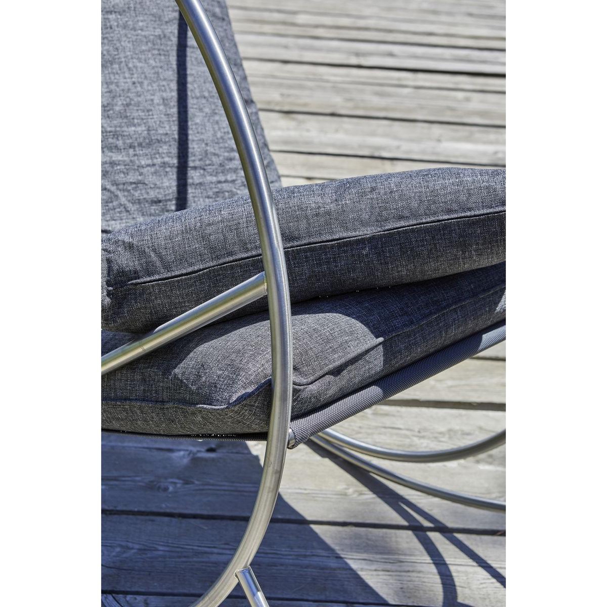 Voir la diapositive 3 : DCB GARDEN Fauteuil Rocking Chair de Jardin  Caprera  120cm Gris