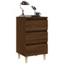Voir la diapositive 4 : VIDAXL Tables de chevet pieds en bois 2 pcs Chene marron 40x35x69 cm