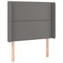 Voir la diapositive 3 : VIDAXL Tete de lit a LED Gris 83x16x118/128 cm Similicuir