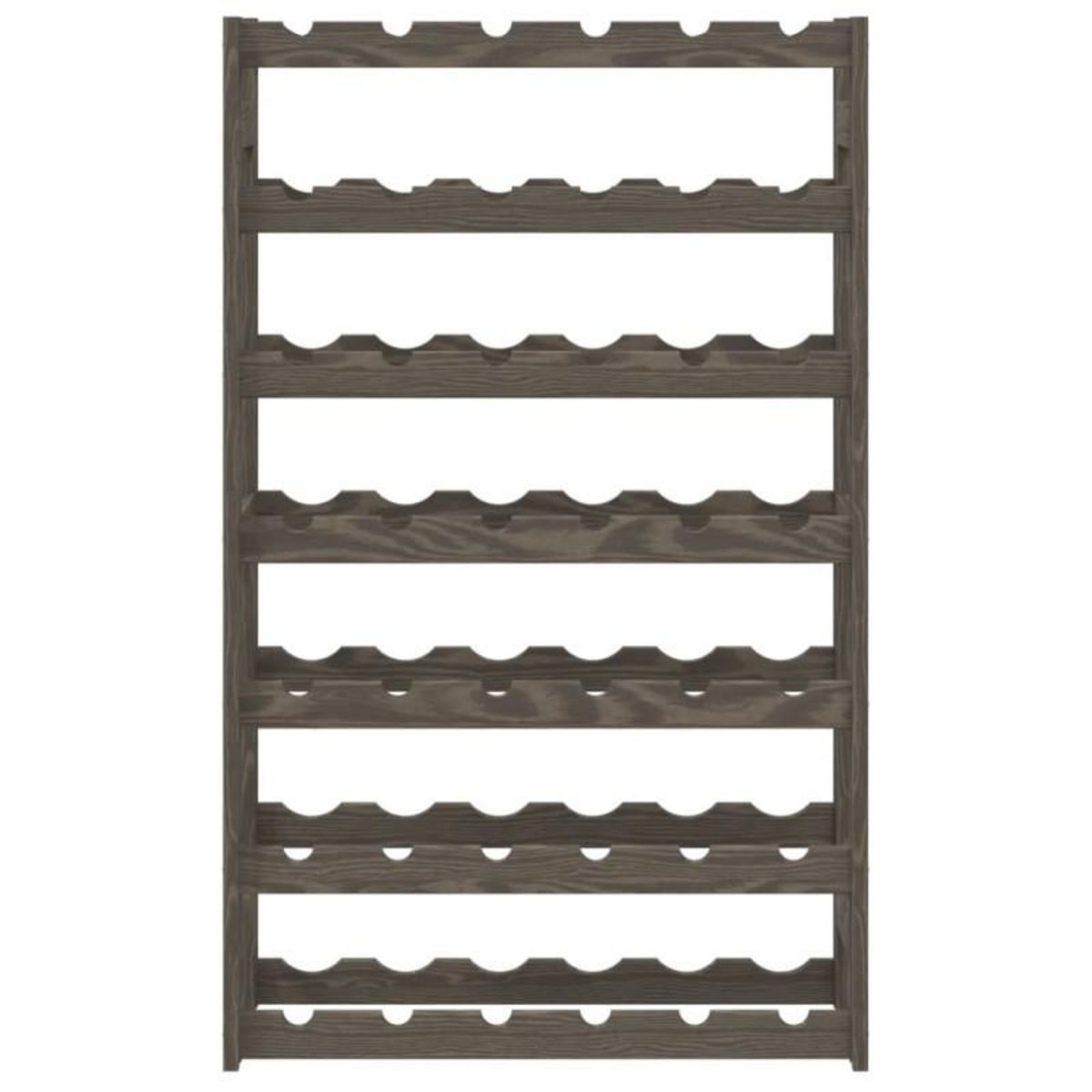 VIDAXL Casier à bouteilles pour 42 bouteilles gris bois pin solide