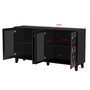 Voir la diapositive 3 : MERAX Buffet 4 porte(s) 0 tiroir(s) - 160 cm noir mdf