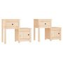 Voir la diapositive 2 : VIDAXL Tables de chevet 2 pcs 79,5x38x65,5 cm Bois de pin massif