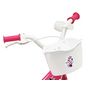 Voir la diapositive 4 : Disney Minnie Vélo enfant 12'' Fille - Modèle Minnie pour enfant de taille 85 à 100 cm avec stabilisateurs - 1 frein - Panier avant - Porte poupée arrière et roues bâtons