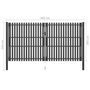 Voir la diapositive 5 : VIDAXL Portail de cloture de jardin Acier 4x2,5 m Anthracite