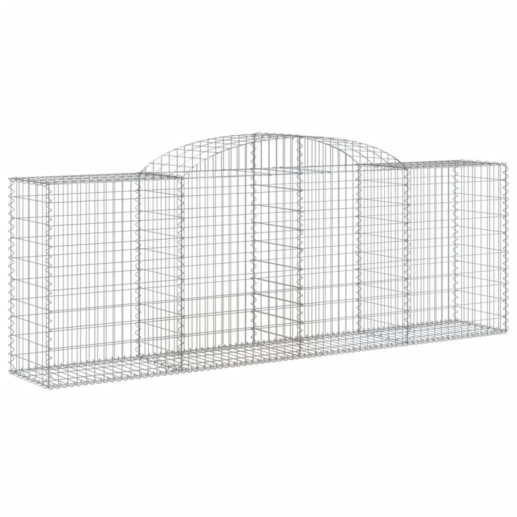 Voir la diapositive 3 : VIDAXL Paniers a gabions arques 11 pcs 300x50x100/120 cm fer galvanise