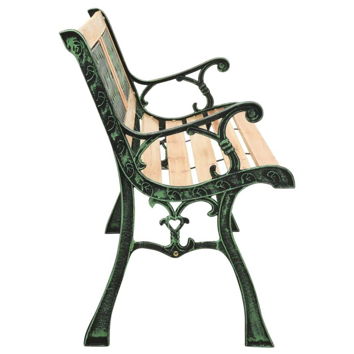VIDAXL Banc de jardin 122 cm fonte et bois de sapin massif