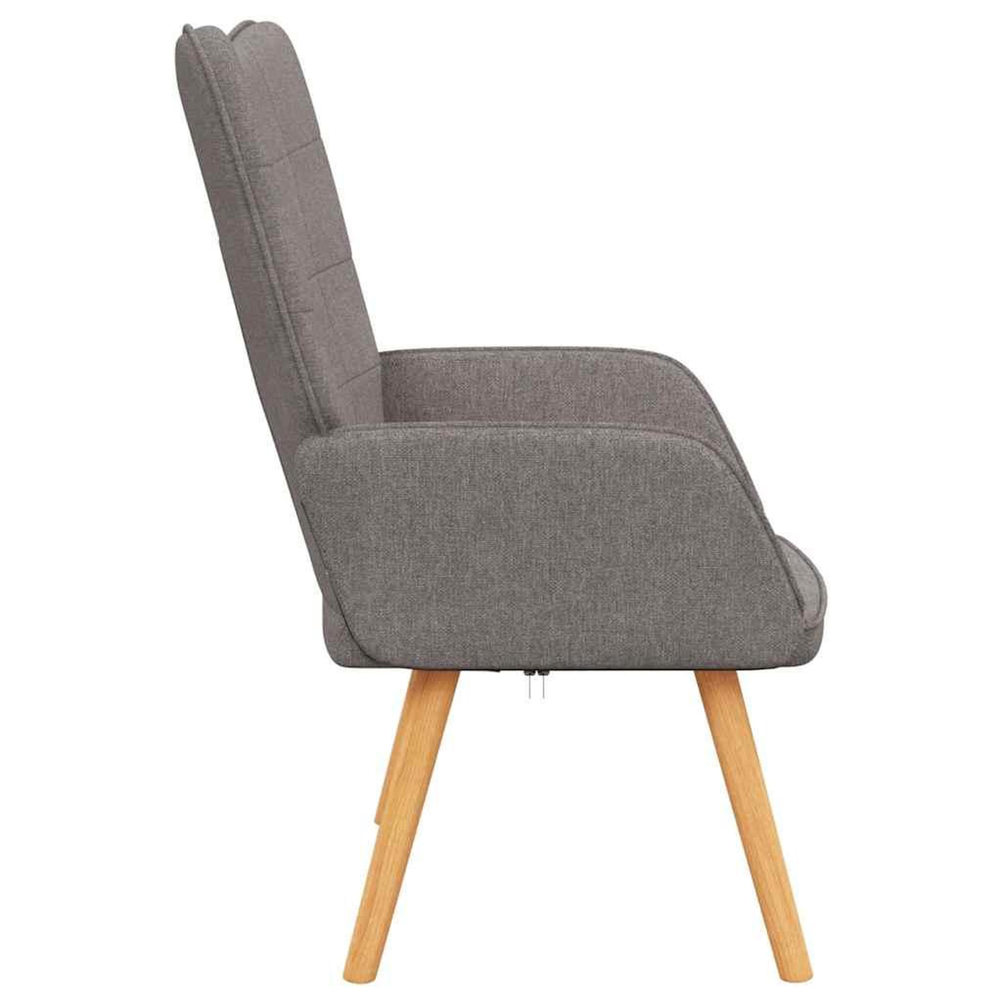 Voir la diapositive 4 : VIDAXL Chaise de relaxation Taupe Tissu