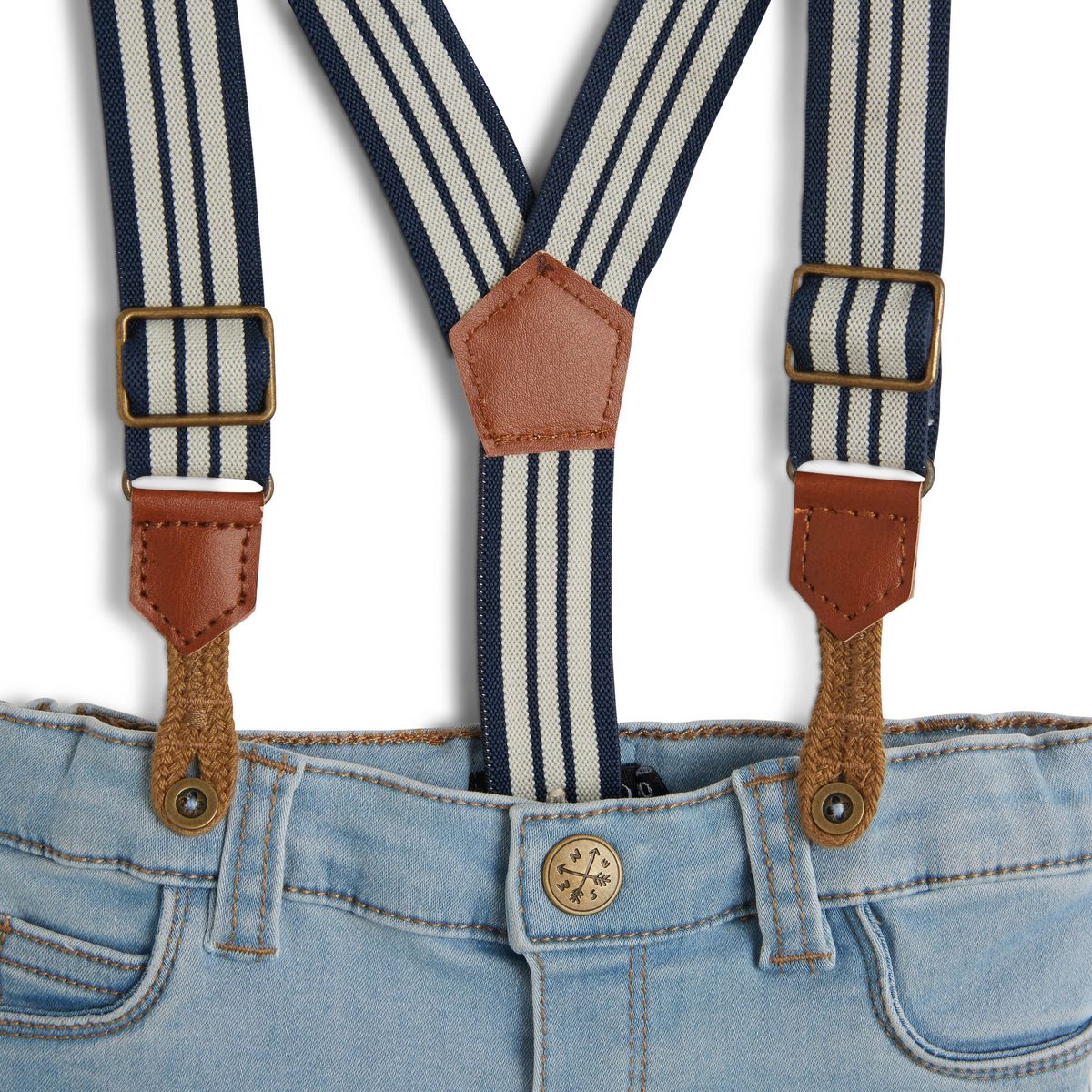 INEXTENSO Jean à bretelles bébé garçon