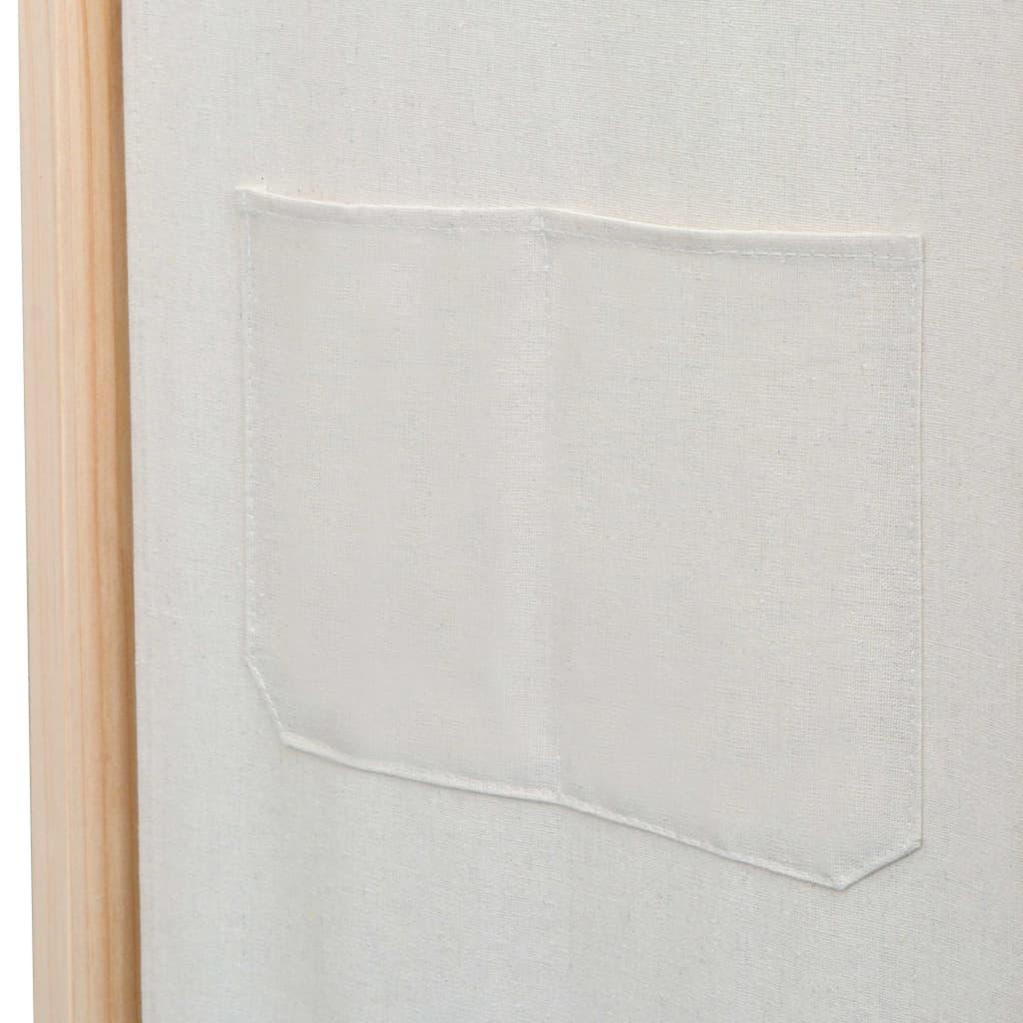 Voir la diapositive 5 : VIDAXL Cloison de separation 3 panneaux Creme 120x170x4 cm Tissu