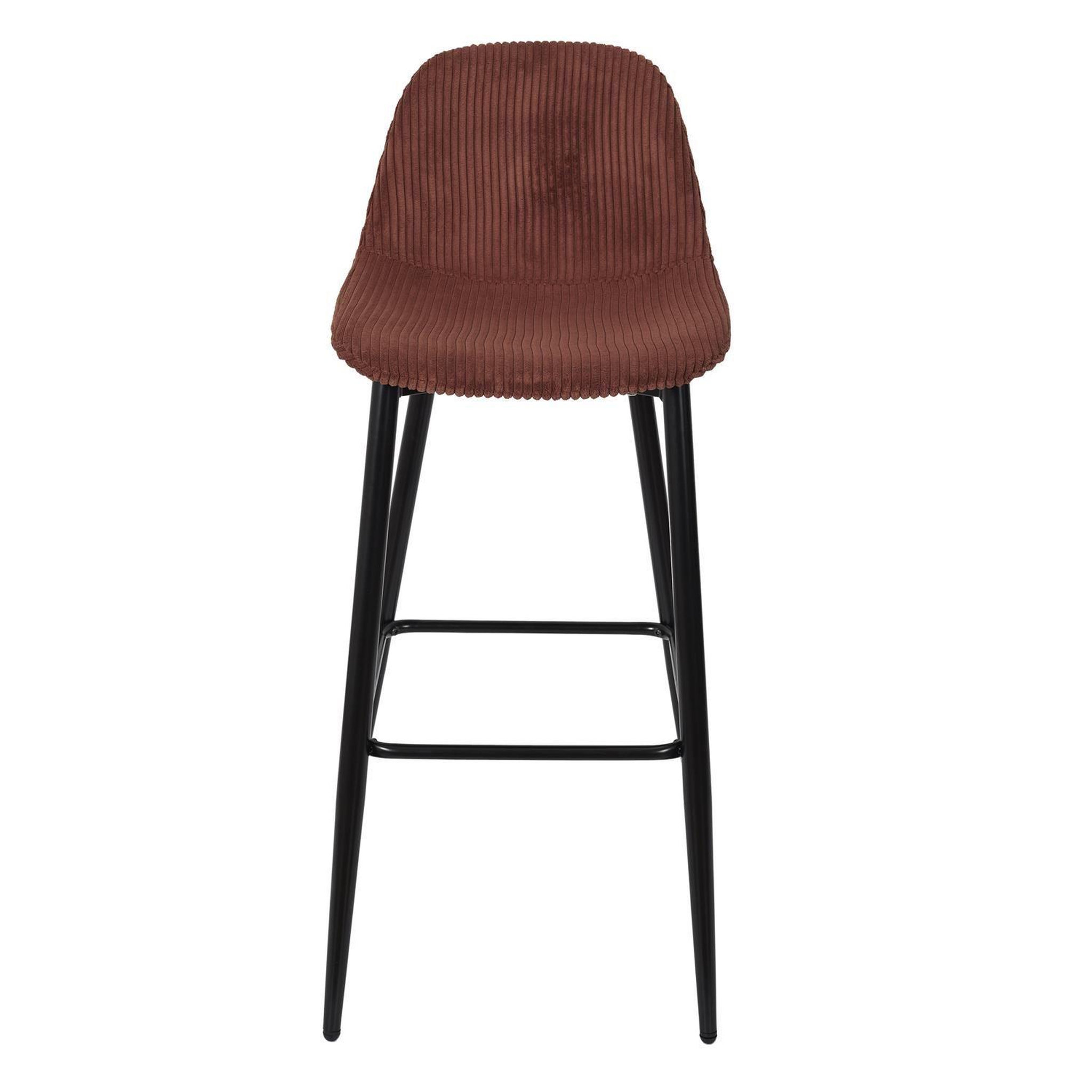 Voir la diapositive 3 : TOILINUX Lot de 2 chaises de bar côtelées scott