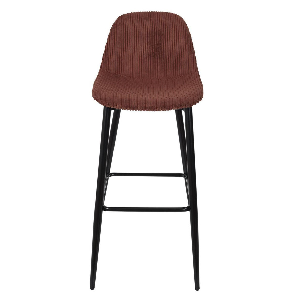 TOILINUX Lot de 2 chaises de bar côtelées SCOTT