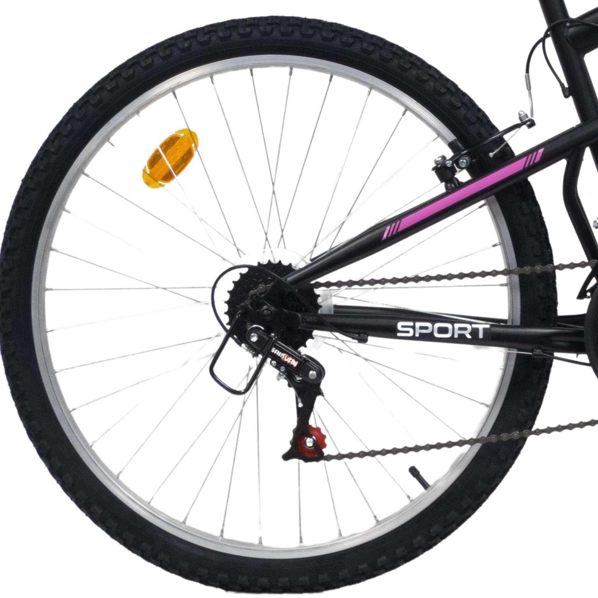 Voir la diapositive 3 : Vélo VTT 26'' - Modèle Tout Suspendu Femme Twister - 18 Vitesses - Poignées Tournantes - Freins V-Brake & Jantes en aluminium