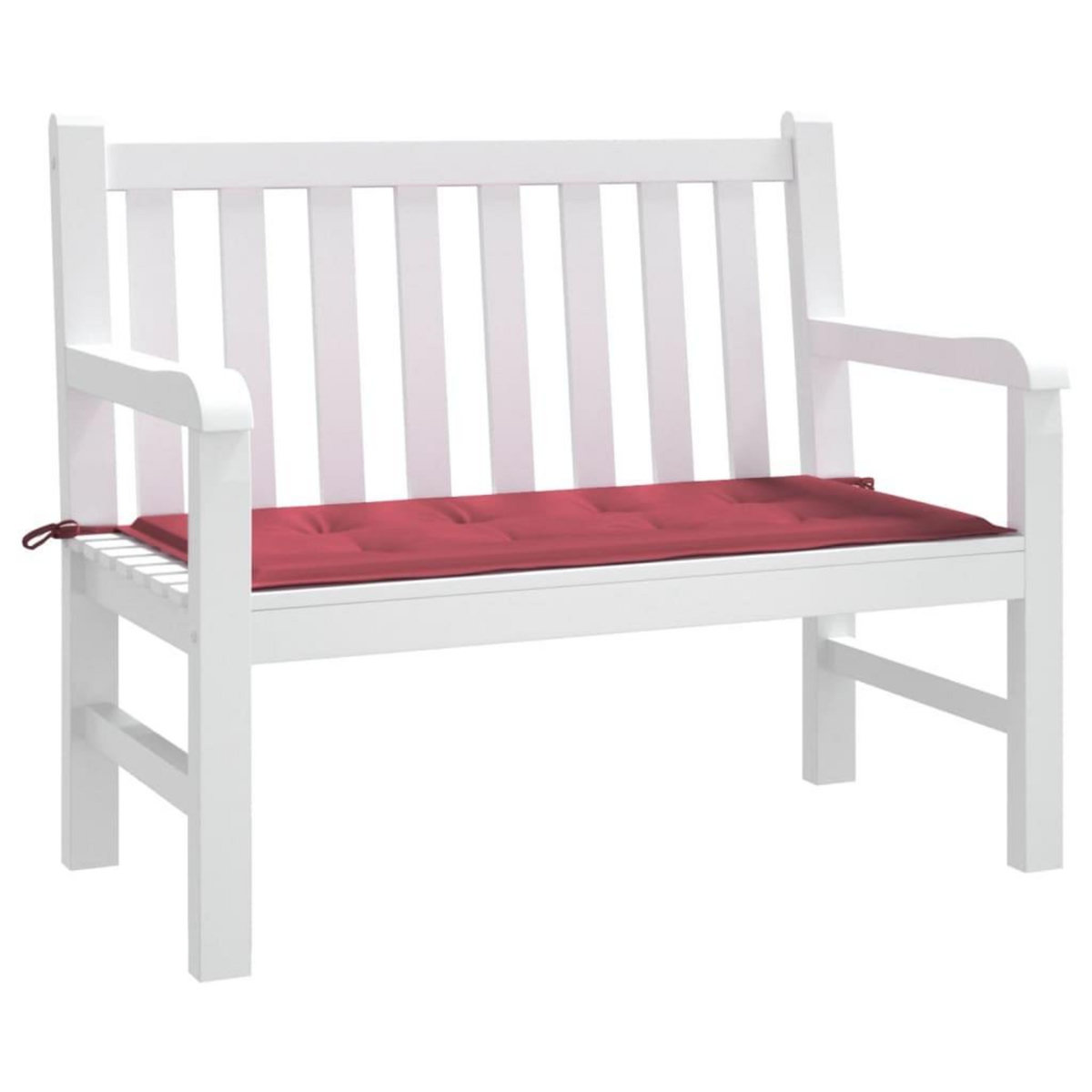 VIDAXL Coussin de banc de jardin rouge bordeaux 120x50x3 cm