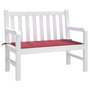 Voir la diapositive 3 : VIDAXL Coussin de banc de jardin rouge bordeaux 120x50x3 cm